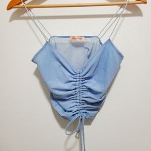 Mistyrose Blue Glitter